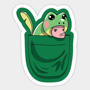 Hog in a Frog in a Pocket Sticker